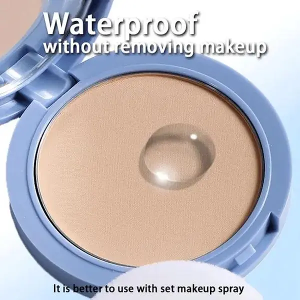 Waterproof 24-Hour Long-Lasting Oil-Control Setting Makeup Soft Powder Foundation,GAGK,Waterproof & Sweatproof All-Day Wear,Matte Finish,Non-Toxic, Recyclable ﻿
