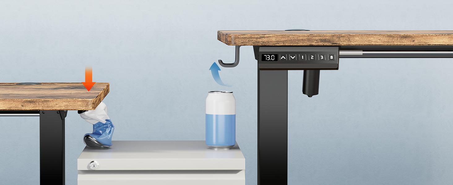 Electric Standing Desk Adjustable Height, with Memory Preset, Computer  Desk with T-Shaped Bracket Suitable for Home Office