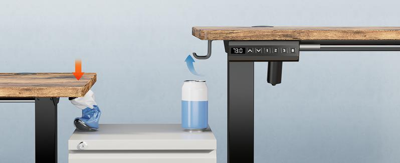 Electric Standing Desk Adjustable Height, with Memory Preset, Computer  Desk with T-Shaped Bracket Suitable for Home Office