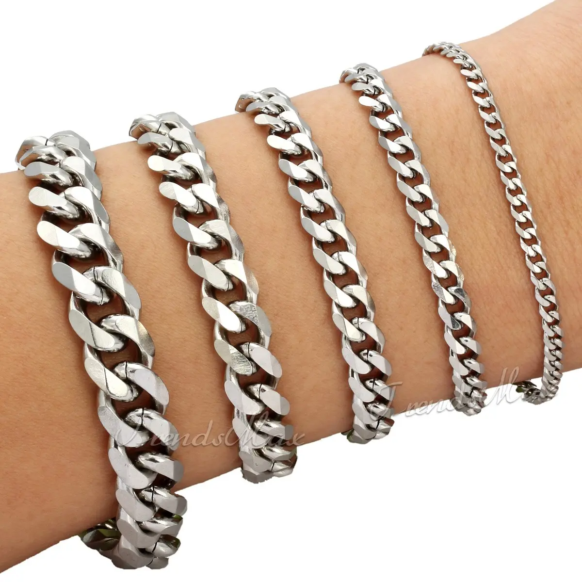 Unisex Silver Stainless Steel Curb Cuban Link Bracelet - 3/5/7/9/11mm Thick, 7-11in Adjustable, Chunky, Elegant Bangle for Birthday Christmas Gifts, Adjustable Link Bracelet, Bracelet Bangle