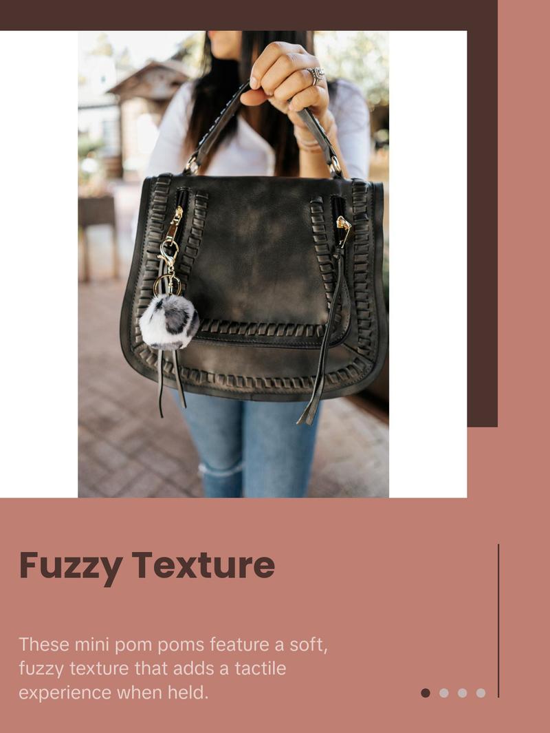 shea leopard pom pom keychain