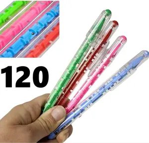120 MAZE PUZZLE School Office Pen "Built in Balls" Fidget Game Child Toy (10 dz)