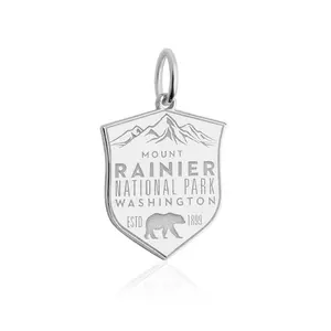 Rainier National Park Charm, Silver Rainier National Park Charm, Silver
