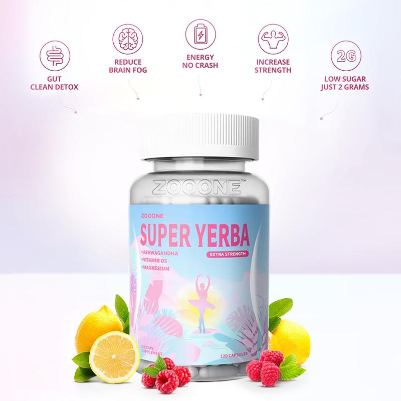 ZOOONE Yerba mate Superblend Clean Natural Energy 120 Capsule Dietary Supplement
