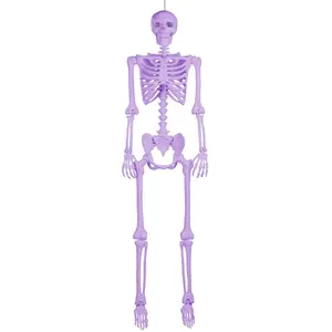 5FT Poseable Crazy Bones Skeleton in Purple Decoration