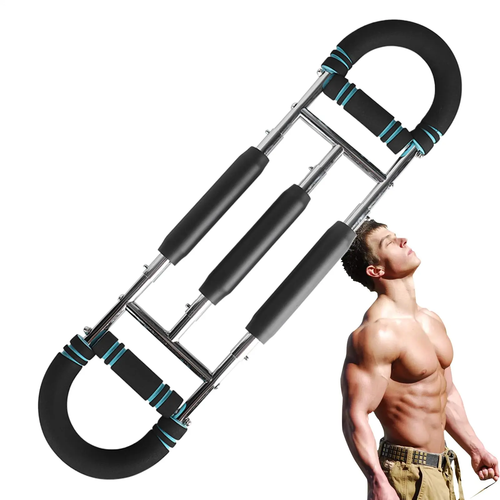 Adjustable Chest and Arm Trainer, Portable & Detachable Power Twister with 40-180 lbs Resistance, Home Gym Fitness Exercise Accessory, Workout Accessories, Fitness Exercise Accessories