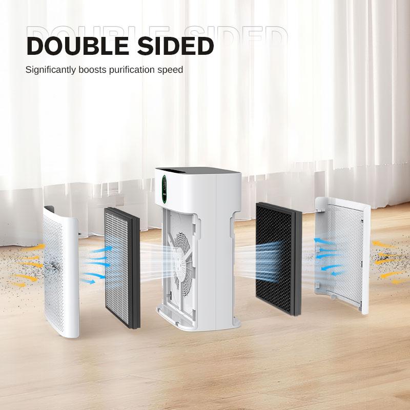 MORENTO 4866 Air Purifiers for Home Large Room up to 1076 Sq Ft with PM 2.5 Display Air Quality Sensor for Pet Hair, anti-allergy white purifier anti-bacteria, Double-sided Air Inlet, 24db#TikTokShopBlackFriday