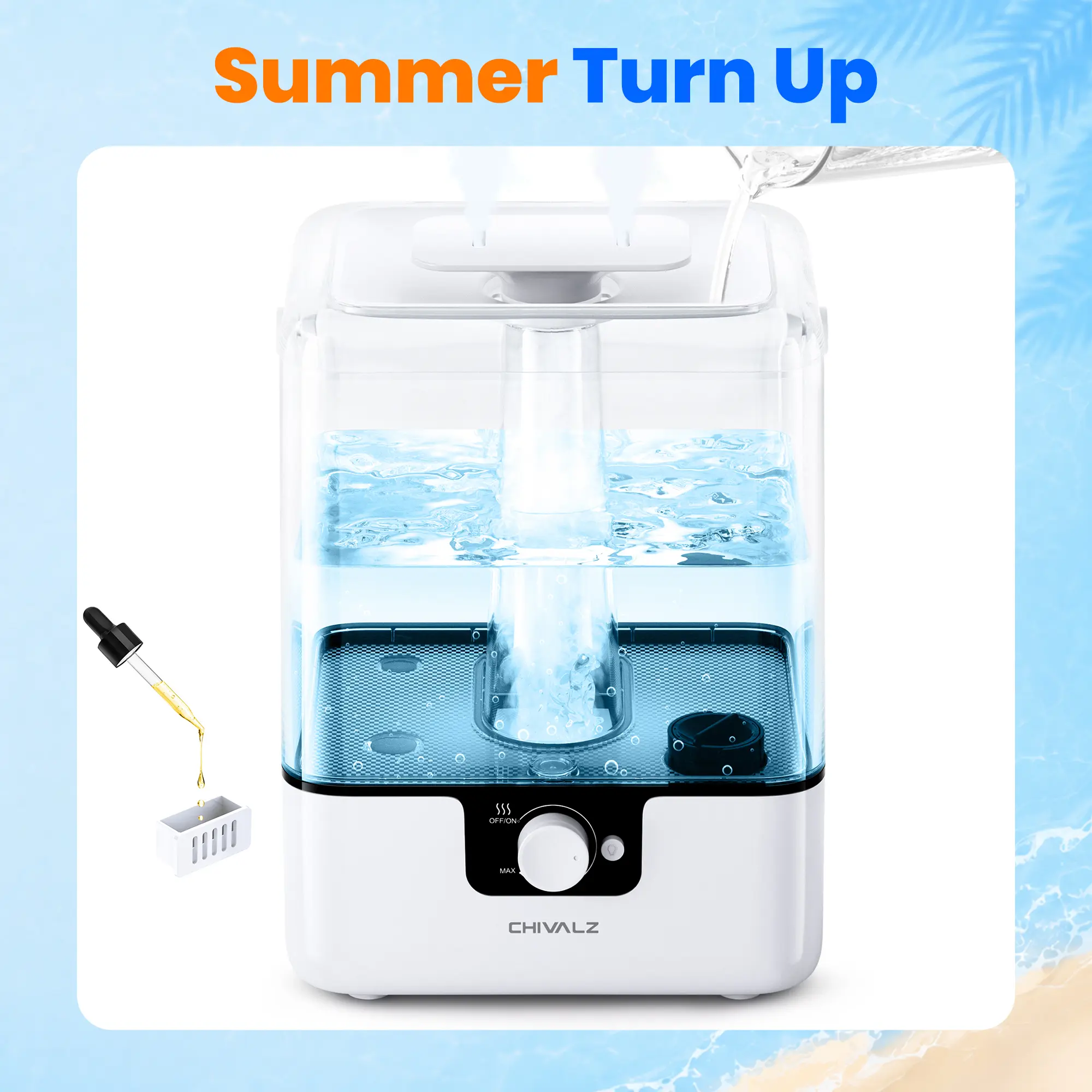 Chivalz 2-in-1 Aroma Humidifier & Air Purifier (4L/6L), Top-Fill Design, Remote Control, Cool Mist, 360° Diffuser Nozzle, Filter Set, Calming Mini Humidifier for Bedroom, Household Appliances, Diffuser Nozzle Humidifier, #DealsForYouDays