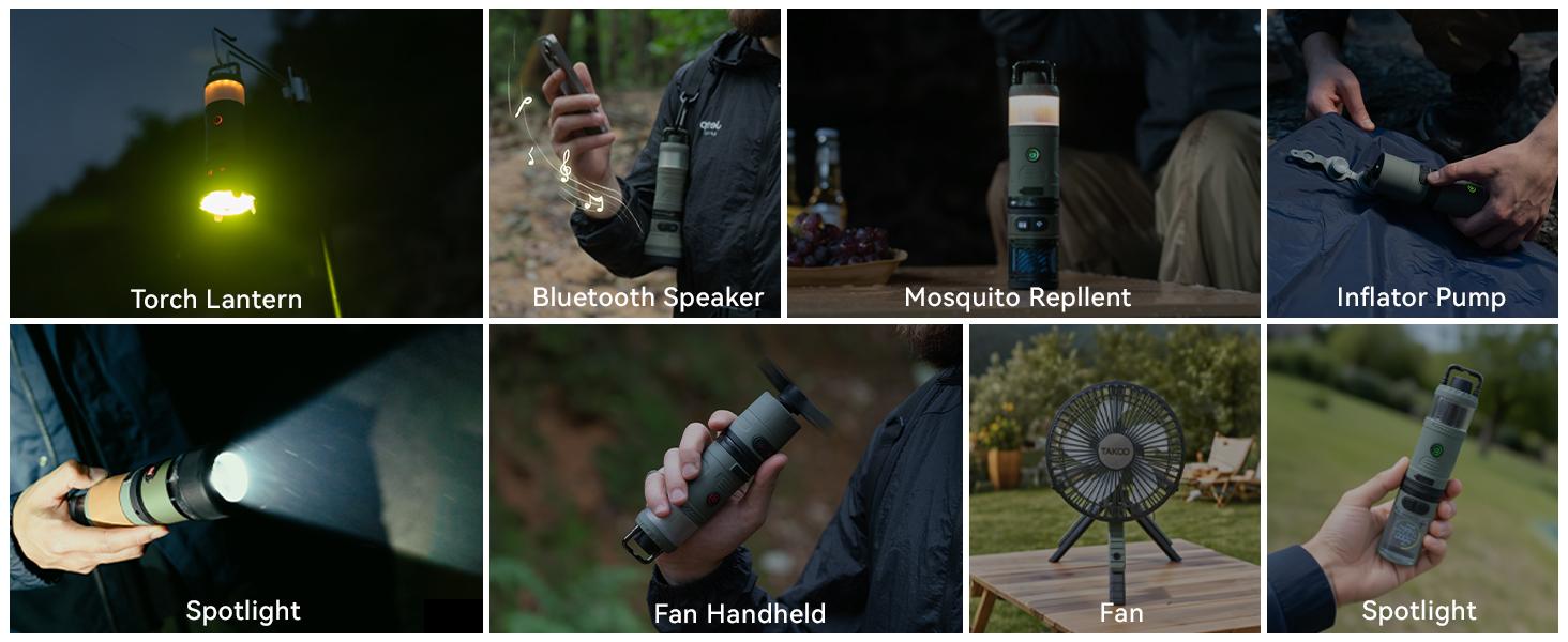 TAKOO Camperkit, Multiple Modular Rechargeable Camping Lantern, Waterprooffor Outdoors, Hiking and Any Emergency