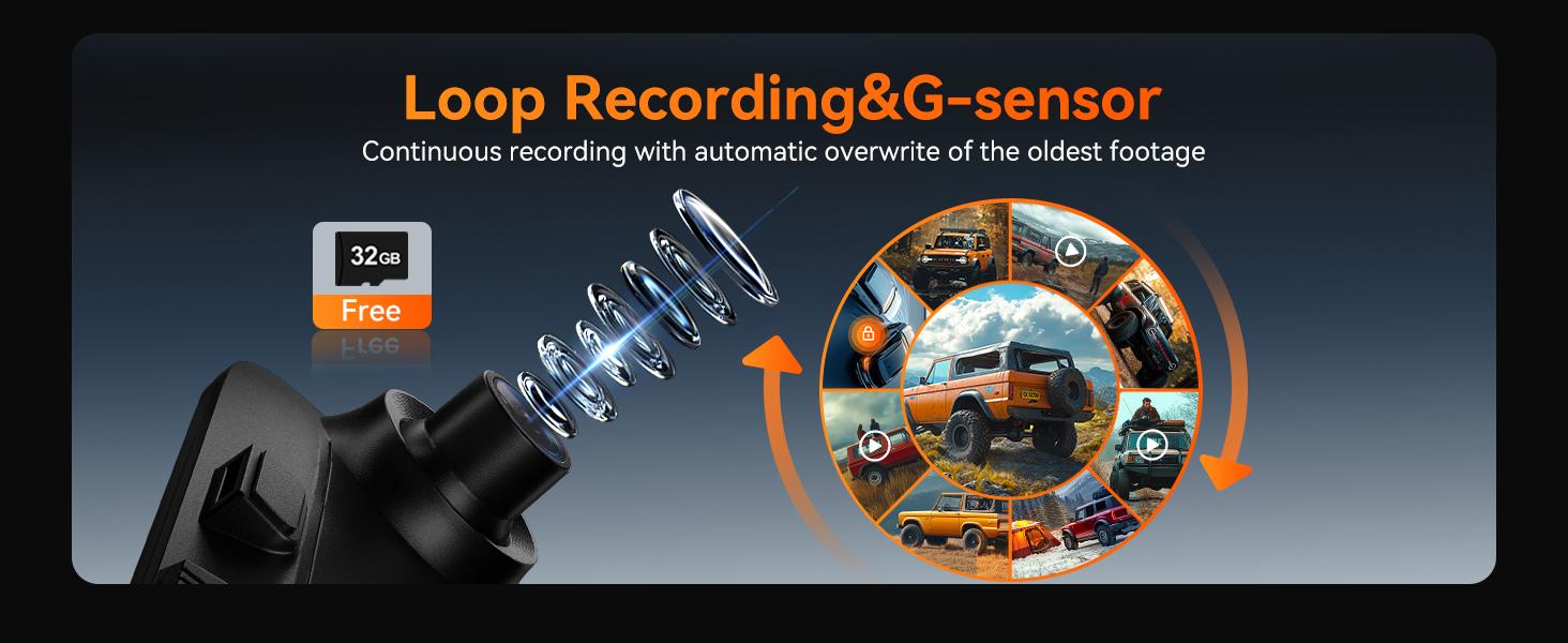 WOLFBOX G840H 12'' Mirror with WiFi Front and Rear Dash Cam - 24 Hours Recording, 1440P, 32GB Card Included, GPS Module, 1080P Backup Camera, 11.5ft Car Charger, 20 ft Cable TikTokShopHolidayHaul