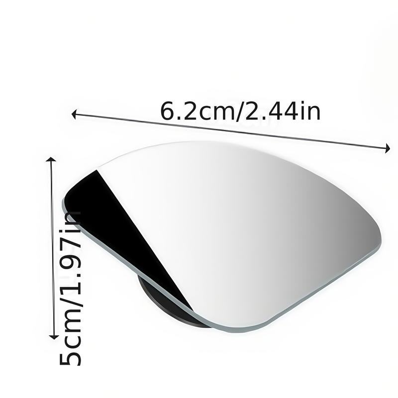 2 Pcs Universal Fit Glass Car Wide-angle Blind Spot Rearview Miror, 360" Adjustable, High-definition, with Applicable for All Cars