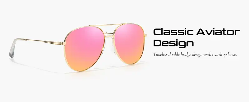 Tangle Free Aviator Sunglasses for Women Men Polarized Sun  display picture 1