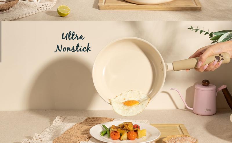 Astercook Ceramic Pots and Pans Set Non Stick 17 Pcs Induction Kitchen Cookware Sets NON TOXIC Healthy Kitchen Cooking Set with Frying Pans Set and Dog Paw Design(PFAS PTFE PFOA PFOS Free) Astercook Ceramic Pots and Pans Set Non Stick 17 Pcs Induction Kitchen Cookware Sets NON TOXIC Healthy Kitchen Cooking Set with Frying Pans Set and Dog Paw Design(PFAS PTFE PFOA PFOS Free)