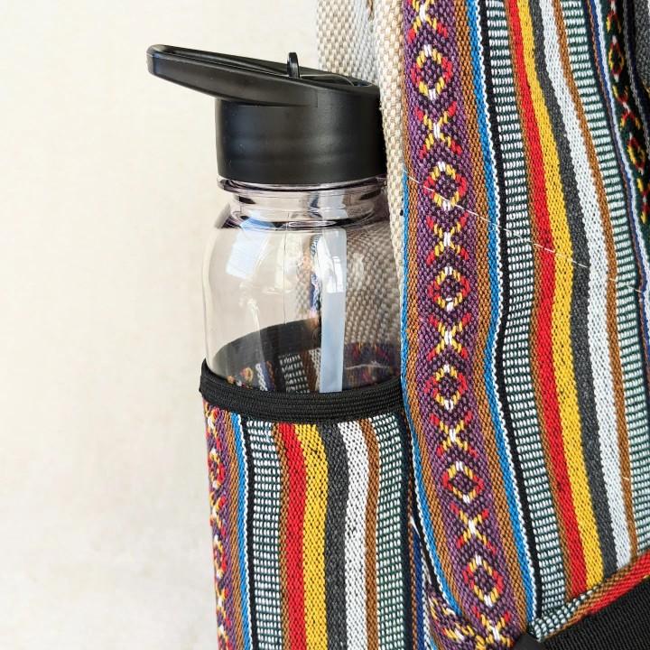 Himalayan Hemp Ganesh Printed Backpack Everyday Bag Day Bag For Adults Unisex With Laptop Compartment Upto 16 inch