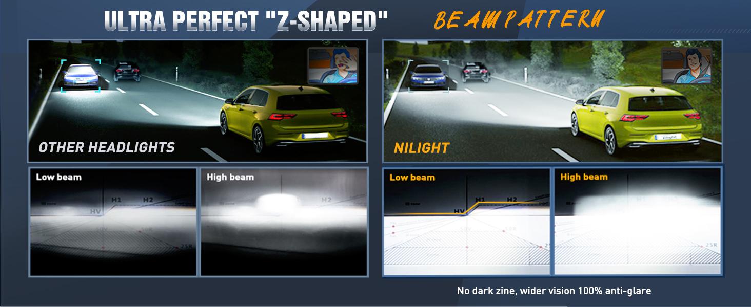 Nilight Headlight Assembly Compatible with 1997 1998 1999 2000 2001 2002 2003 2004 2005 Chevy Venture Oldsmobile Silhouette 1997-1998 Pontiac Chrome Housing Amber Corner Clear Lens