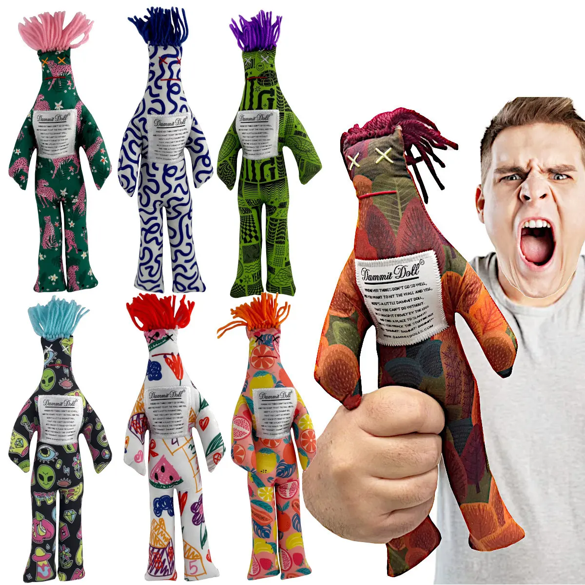Help Release Stress by whacking our Dammit Dolls against a hard surface and yell Dammit! Dammit! Dammit!
