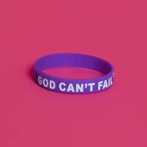 White on Purple Wristband