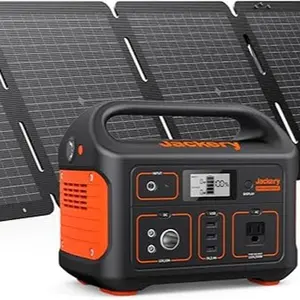 Jackery Solar Generator Explorer 500, 516Wh Portable Power Station with 1xSolarSaga 100, Mobile Power Solution for RV Trips & Outdoor Adventures