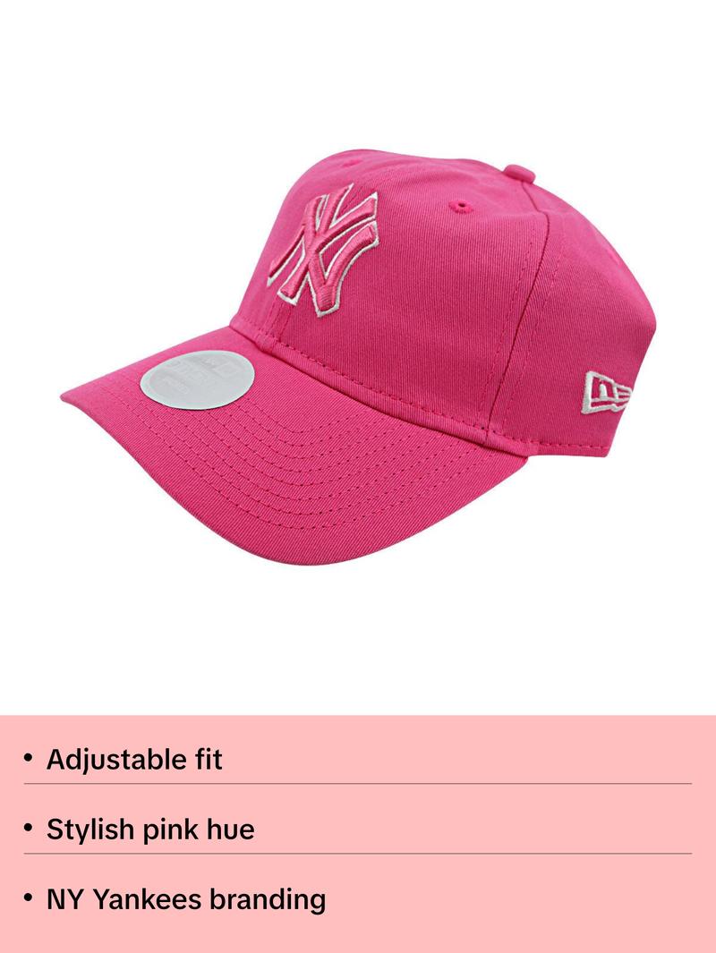 New York Yankees New Era Baseball Hat Cap 9TWENTY Women's Adjustable Pink