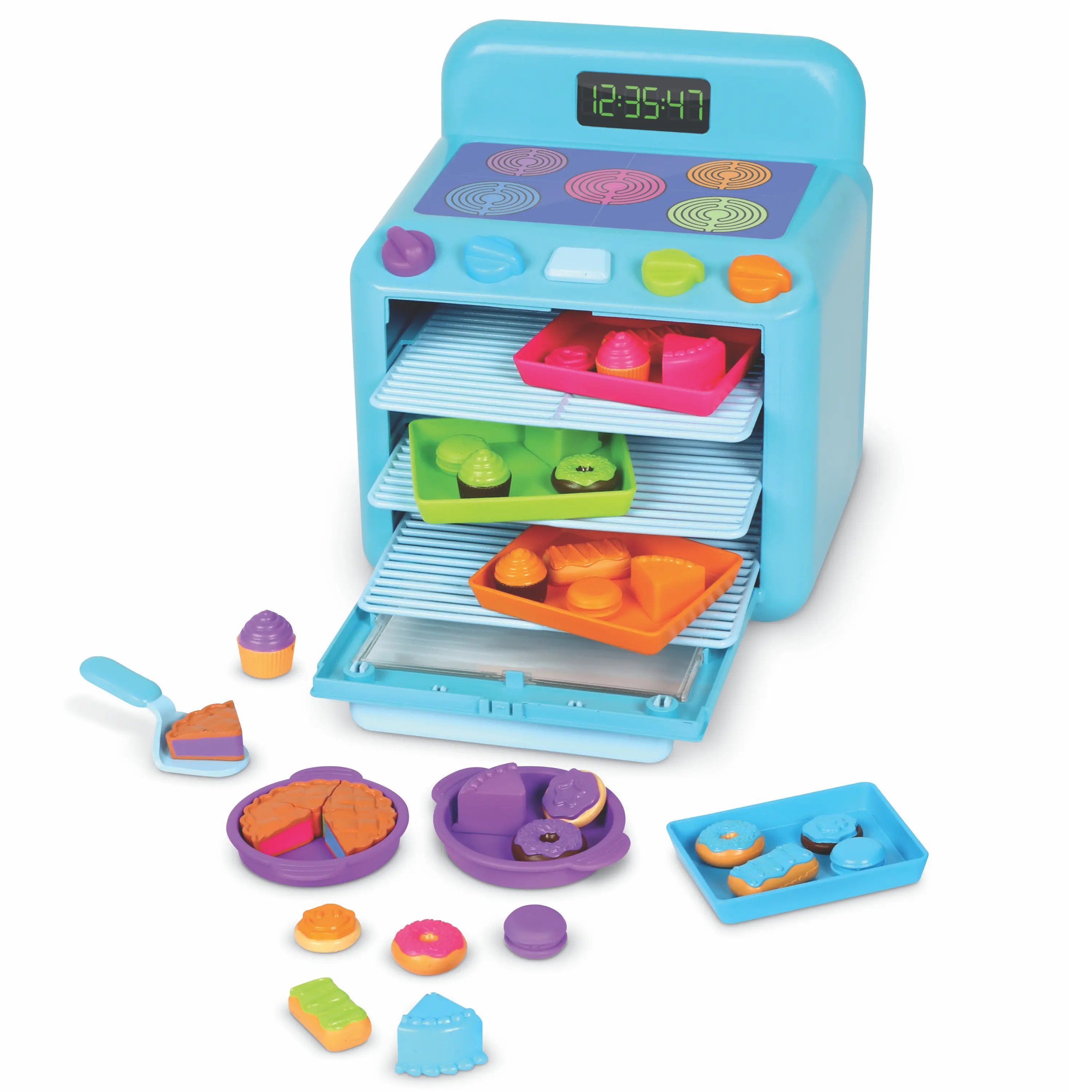 Learning Resources Sorting Sweets Mini Oven, Play Food, Kids Kitchen Playset, Pretend Play Toys, Mini Food, Sorting Toys, Montessori Cooking Set for Toddlers