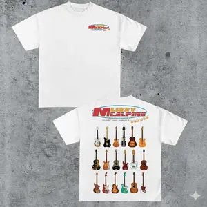 Lizzy McAlpine "Older (and Wiser)" Graphic Tee - Indie Folk Artist Merch - Ash Grey Guitar Collection Graphic Tee, Shortsleeve, basic tops, Fabric Cotton, Women's Top, Menswear Top, Gifs, Streetwear