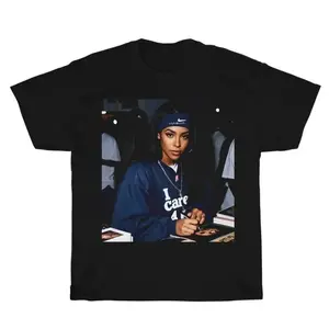 Vintage Aaliyah Baby Girl Graphic Unisex Shirt, Bootleg Rap Design Shirt, Hip-Hop Merchandise, Rap Gift for Him Her Crewneck Streetwear Menswear Top