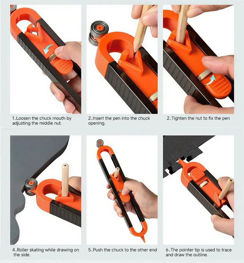 Precision Contour Gauge with Lock Feature - Professional Hand Measuring Tool for Flooring, Woodworking, Pipe Fitting, Portable Adjustable Profile Gauge for DIY Enthusiasts, Tools & Hardware,toolupgrade Precision Contour Gauge with Lock Feature - Professional Hand Measuring Tool for Flooring, Woodworking, Pipe Fitting, Portable Adjustable Profile Gauge for DIY Enthusiasts, Tools & Hardware,toolupgrade