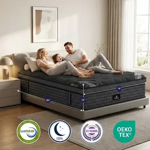 【Foundation Series】Fansace 12/14/16 inch Twin,Queen,King,California King size Mattress Memory Foam And Spring,Hybrid Mattress Medium Firmness,Lumbar Support,For Home Rooms Hotels,Boxed Halloween Christmas Gift Furniture Ergonomic Interior Modern