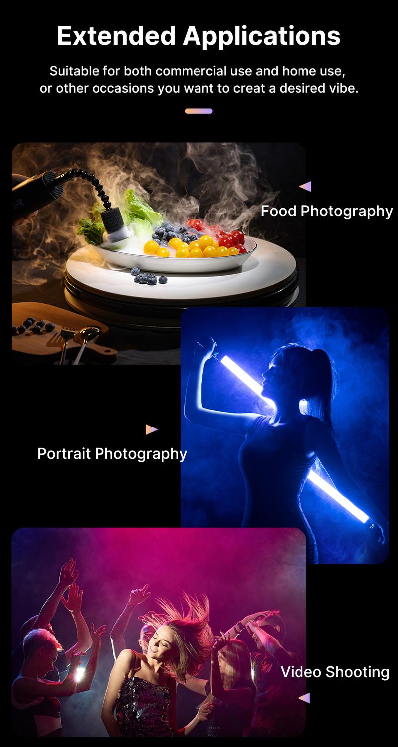 Ulanzi FM01 FILMOG Ace Fog Machine, Portable Smoke Machine with Remote Control Hand-held Fogger for Photography, Outdoor Events, Parties, Stage Effects, Halloween, Disinfection or Weddings