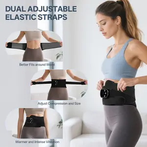 Cordless Back Massager with 5 Heating Levels & 3 Vibration Levels - Up to 58'' Waist Heating Pad for