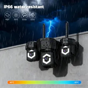 BEENOCAM WIFI Edition Triple-Lens PTZ Surveillance Camera AI Human Detection IP66 Waterproof Video Security Camera