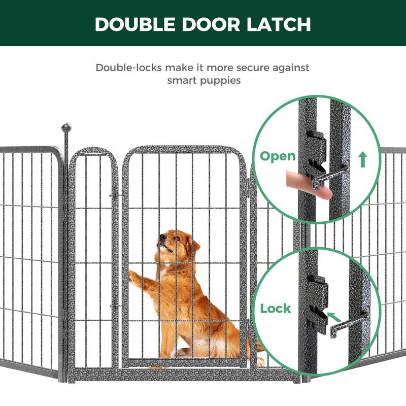 FXW Aster Dog Playpen Designed for Yard, 24"/32"/40 Height, 8/16 Panels
