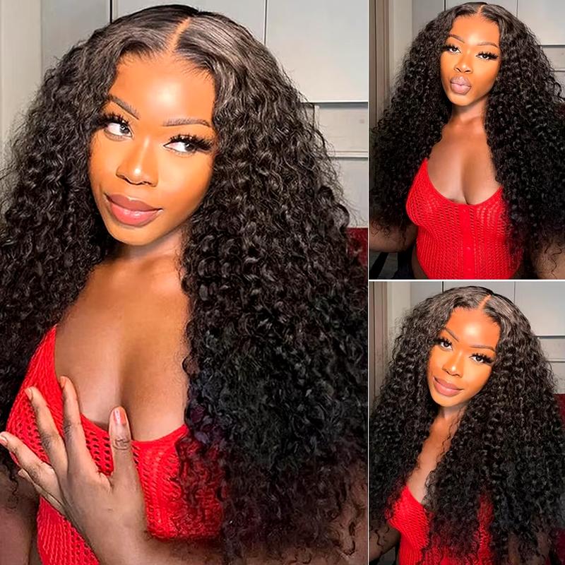 [New In] Bling Hair 13x6 Glueless Wigs Easy To Wear Deep Wave 13x4 Invisible Elastic Drawstring Wig Human Hair 180 Density Pre Plucked Hairline Pre Cut Frontal Wig For Black Women