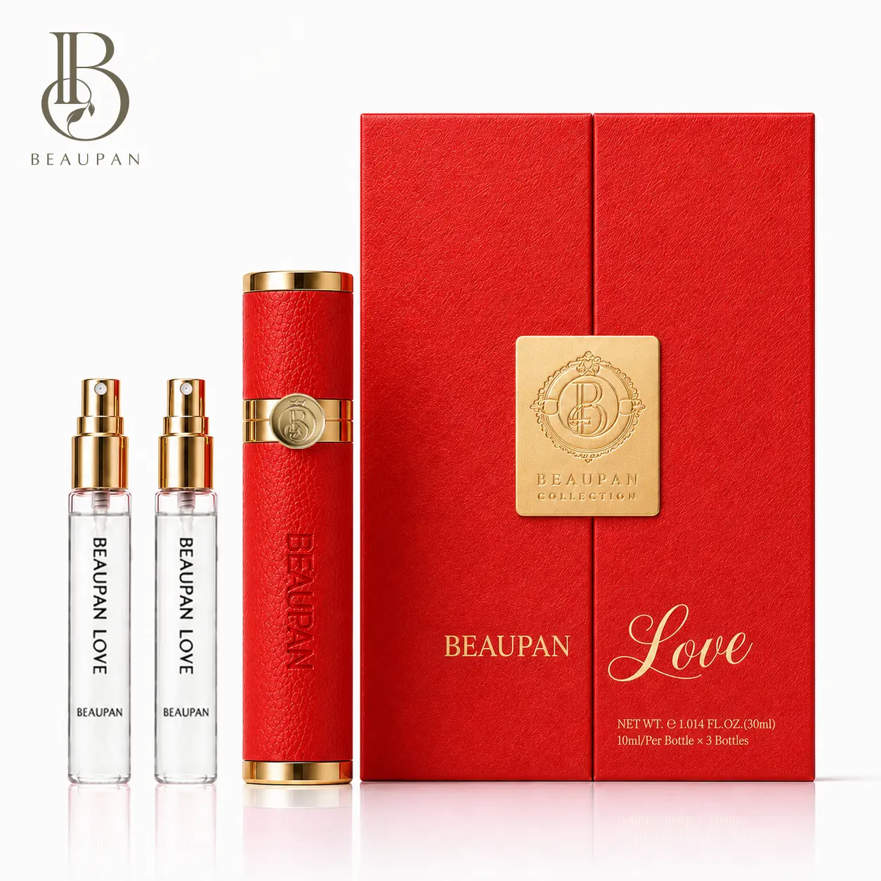 BEAUPAN LOVE Women’s Perfume EDP 30ml Multi-Pack - Long-Lasting Alcohol-Based Citrus Floral Scents with Lemon, Strawberry, Jasmine, Cedar, Sandalwood Travel Spray, Jasmine Unisex Fragrance