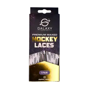 Galaxy Skates Waxed/Non-Waxed Hockey Laces - White