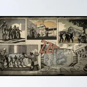 Zombies loading screen comic Poster