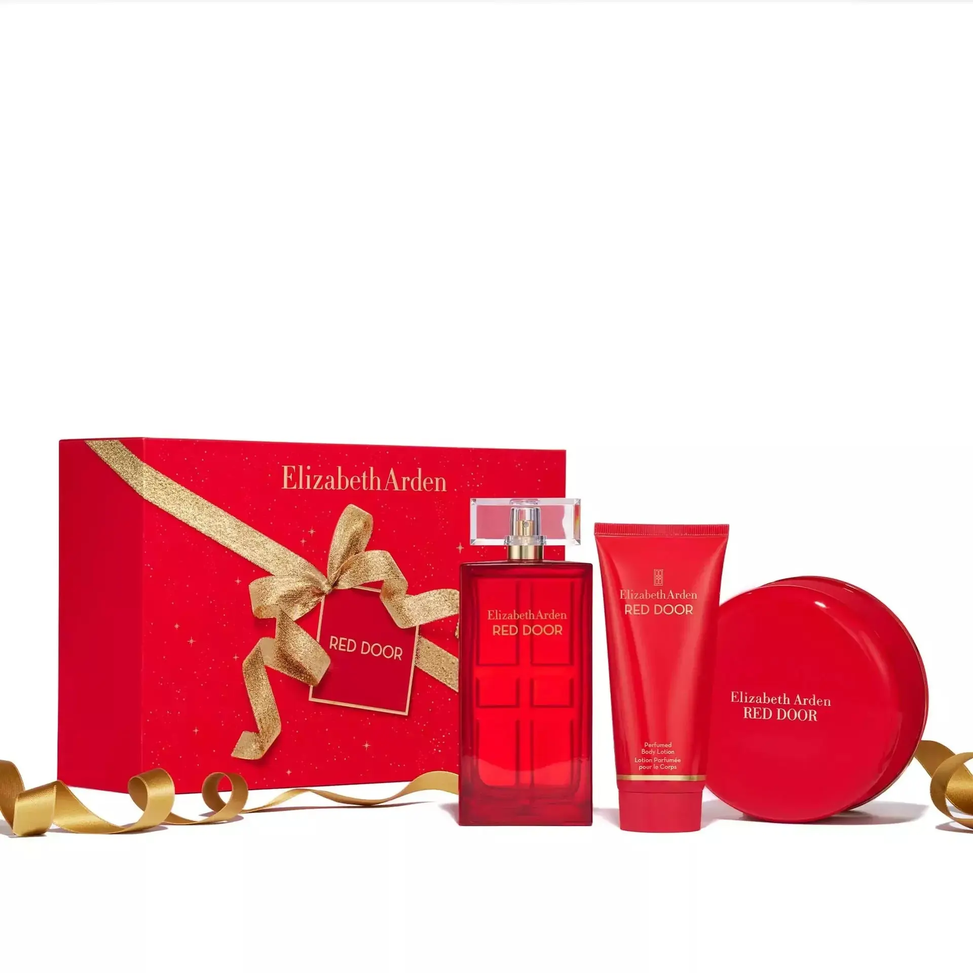 Elizabeth Arden Red Door Eau de Toilette 3-Piece Gift Set | Perfumed Spray, Body Lotion & Body Powder, Travel-Friendly, Floral & Sandalwood Fragrance Scented