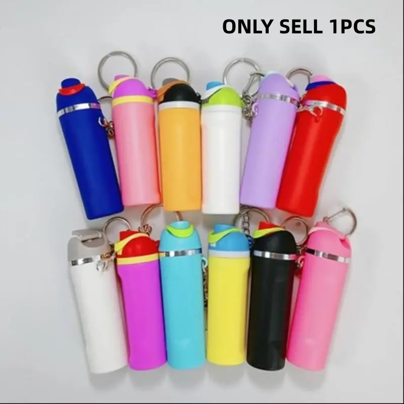 Mini Water Bottle Keychain, Fashionable Water Bottle Keyring, Cute Handbag Backpack Accessory, Stylish Water Bottle Charm, Keychain Bag Pendant, Keychain Kawaii, Trendy Cute Keychain, Keychain For Bags