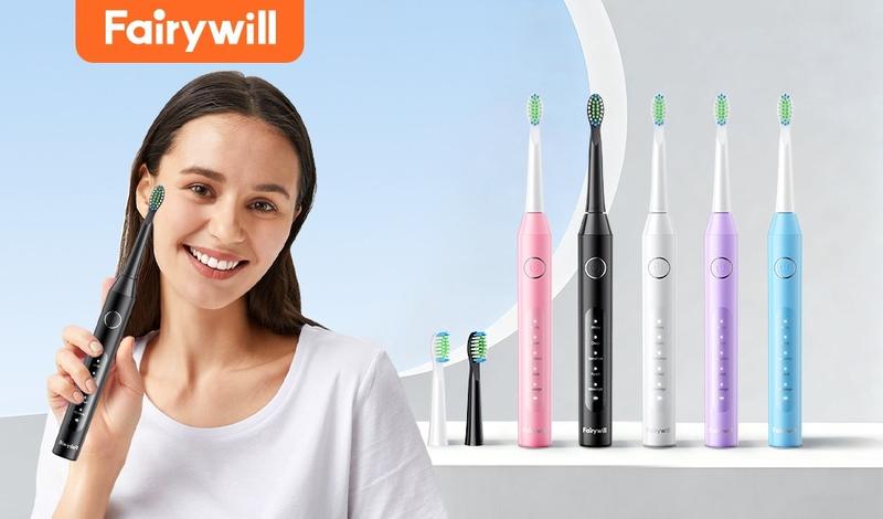 Fairywill D7s Electric Toothbrush,Sonic Toothbrush for Adults,6 or 8pcs Dupont Brush Heads with Travel Covers and Electric Toothbrush Holder Fairywill D7s Electric Toothbrush,Sonic Toothbrush for Adults,6 or 8pcs Dupont Brush Heads with Travel Covers and Electric Toothbrush Holder