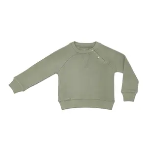Waffle Crewneck Sweatshirt - Olive Green