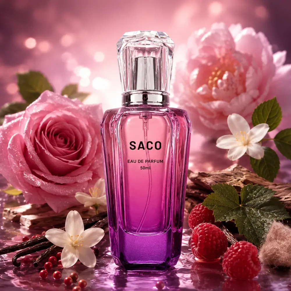 Women's Long Lasting Eau De Parfum, 50ml, with Raspberry, Rose & Vanilla Musk Notes, for Daily Wear, Long Lasting Perfumes