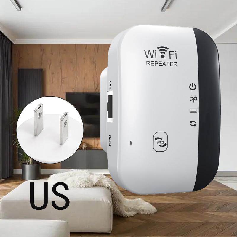 High Speed WiFi Range Extender, 1 Count Wireless Network Repeater, Long Range Wireless Repeater Access Point, Network Components for Home and Office Use, Signal Booster, Portable WiFi, WiFi Control, Wifi Extenders