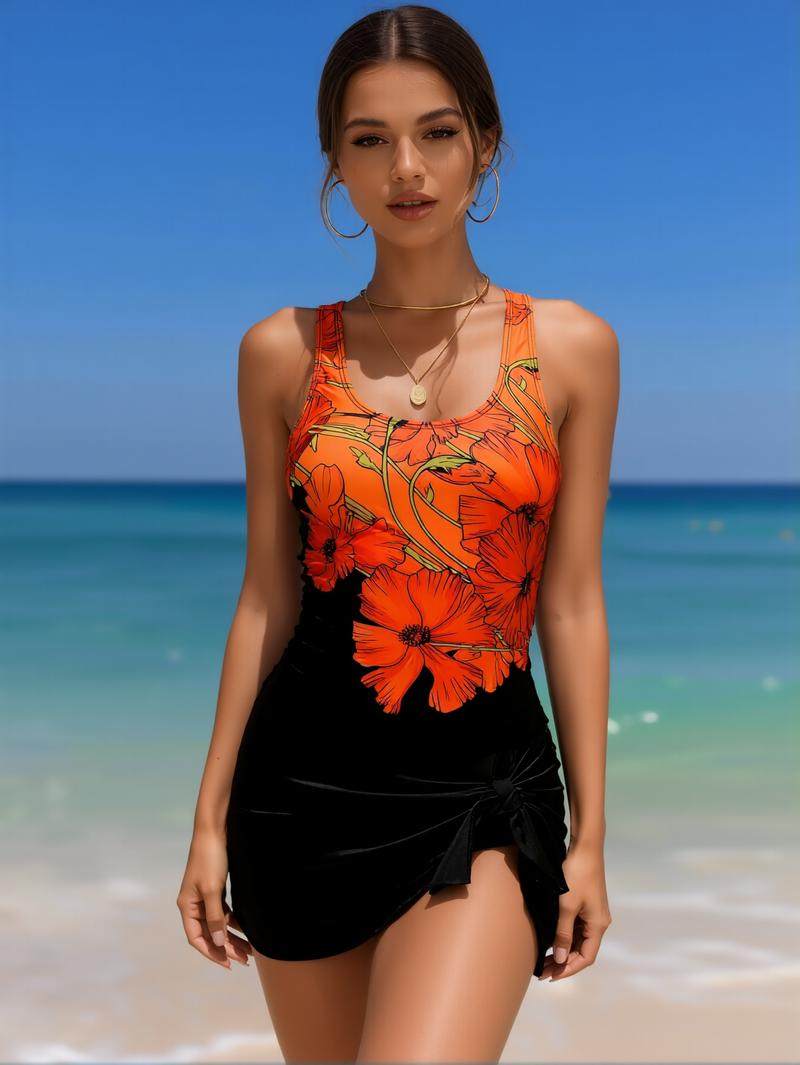 One Piece Swimdress Swimsuits for Women Tummy Control Swim Dresses Bathing Suits Swimwear Swimsuit Slimming Beachwear onepieceswimsuit #BlackFriday