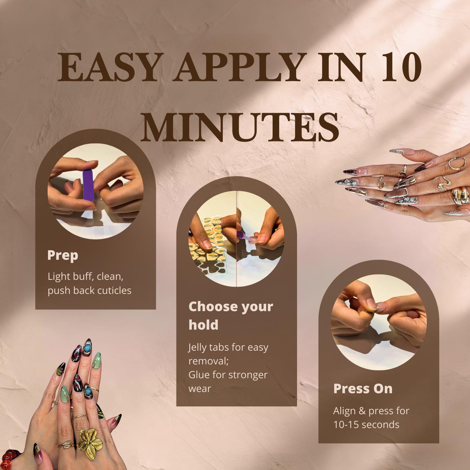 NailPhoria SIGNATURE Collection - Handmade Press-On Nails | Reusable, Salon-Quality, Long-Lasting, Glossy Design NailPhoria SIGNATURE Collection - Handmade Press-On Nails | Reusable, Salon-Quality, Long-Lasting, Glossy Design