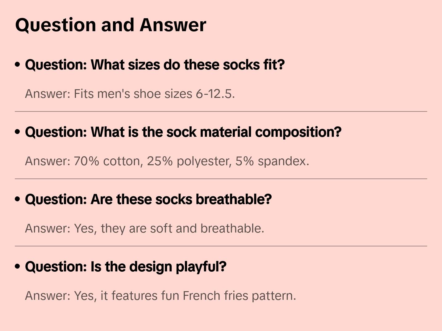 Parquet Men’s French Fries Pattern Novelty Crew Socks – Black