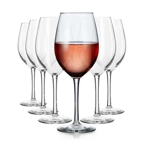 Libbey Entertaining Essentials All Purpose Wine Glasses, 17 Oz, Classic Red and White Wine Glass Set of 6, Stemware Glasses for Special Occasions