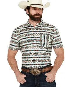 Rank 45 Men's 45&Reg; Resurrection Southwestern Print Short Sleeve Button-Down - Rmsu24w85-Iv