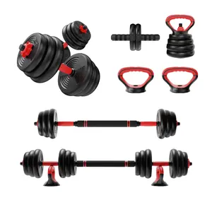 RELIFE Adjustable Dumbbell Weight Set for Home Gym Use as Dumbbell Barbell Kettlebell and Push-Up Weights Multi-Functional Free Weight Training Equipment for Men and Women