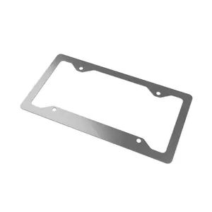 Religious Scripture Jesus Saves Metal License Plate Frame, Automotive Car Exterior Number Plate Accessory with Metal Build