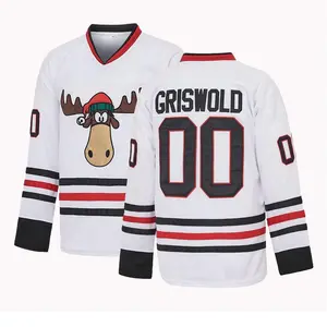 Griswold 00 X-Mas Christmas Halloween Vacation Men's Movie Hockey Jersey, Exquisite Embroidered Casual Party Pullover
